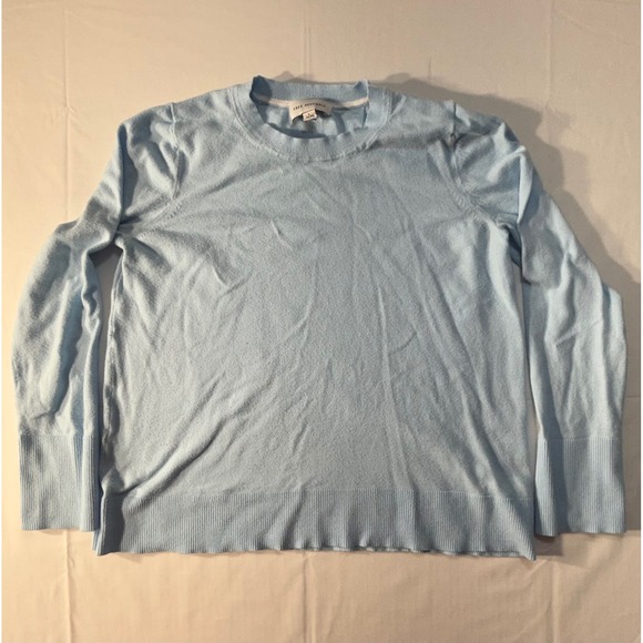 Free Assembly Sweaters - Free Assembly Light Blue Crewneck Sweater Long Sleeve Ribbed Knit Large 12-14